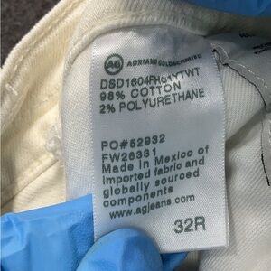 AG Adriano Goldschmied White Jeans